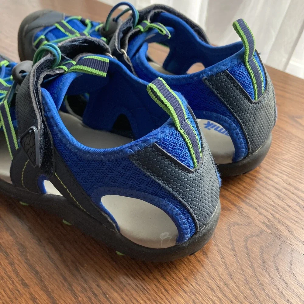 Kamik Electro Teal Water Sandal‎ Aqua Waterproof Shoe Boys 7 Youth HK8036 EUC